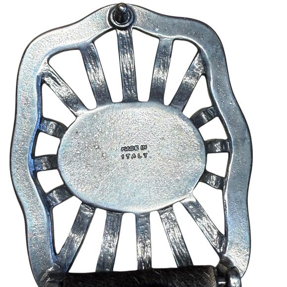 Streets Ahead vintage cowhide turquoise southwestern leather belt medium - Picture 8 of 10